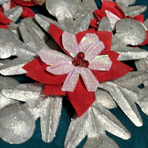 Rustic Tin Plate Snowflakes EXTRA LARGE Holiday Winter Wall Art Hanging Metal - Picture 8 of 12